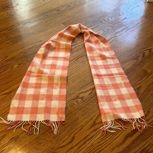 Phenix Cashmere Woman’s Pink Plaid Scarf - Picture 1 of 3
